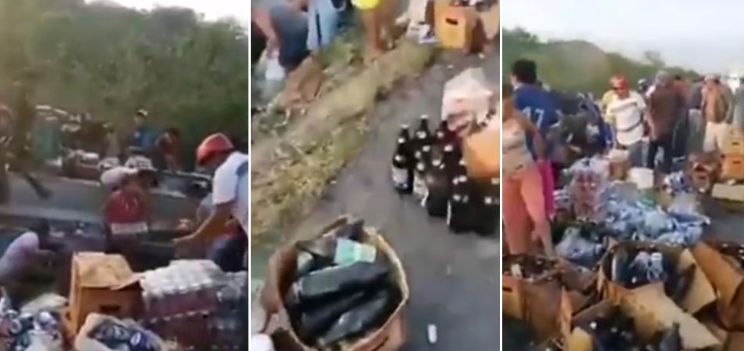 Un tir cu 40 de tone de bere s-a răsturnat, dar ce a urmat apoi e năucitor. Ce au făcut localnicii a devenit viral | FOTO