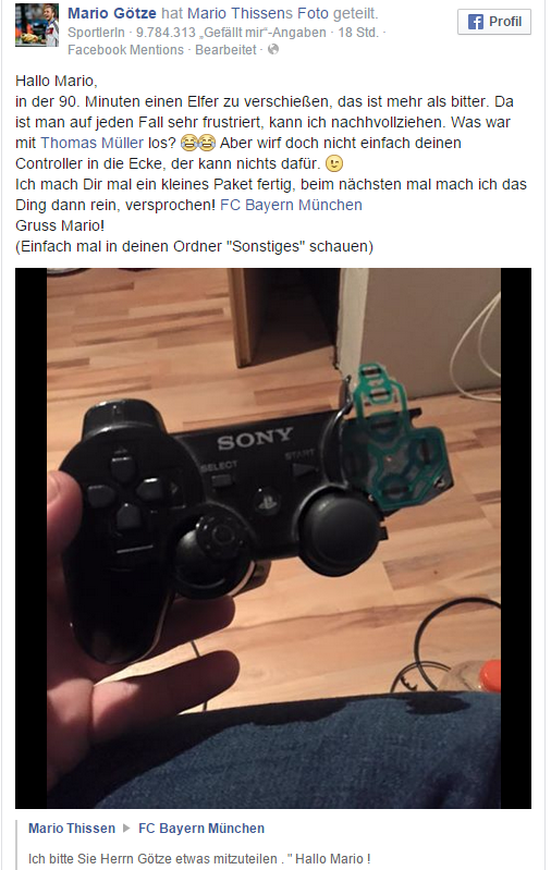 Mario Götze a plătit pentru o gafă comisă într-un joc virtual: s-a scuzat că a ratat în FIFA 15!