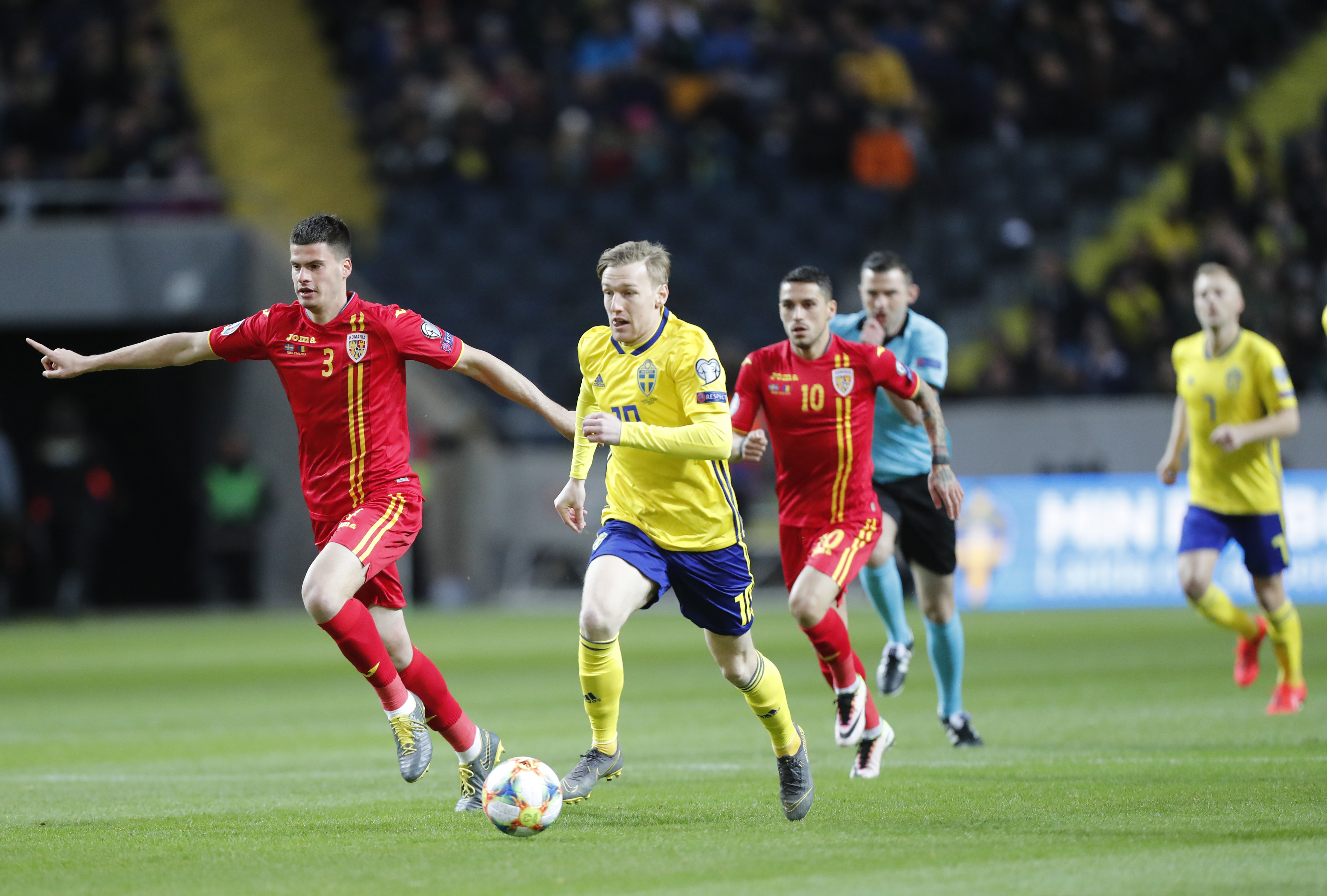 FOTO&VIDEO | Suedia - România 2-1, preliminariile Euro 2020. Debut strâmb pentru tricolori, cu două goluri încasate în 7 minute