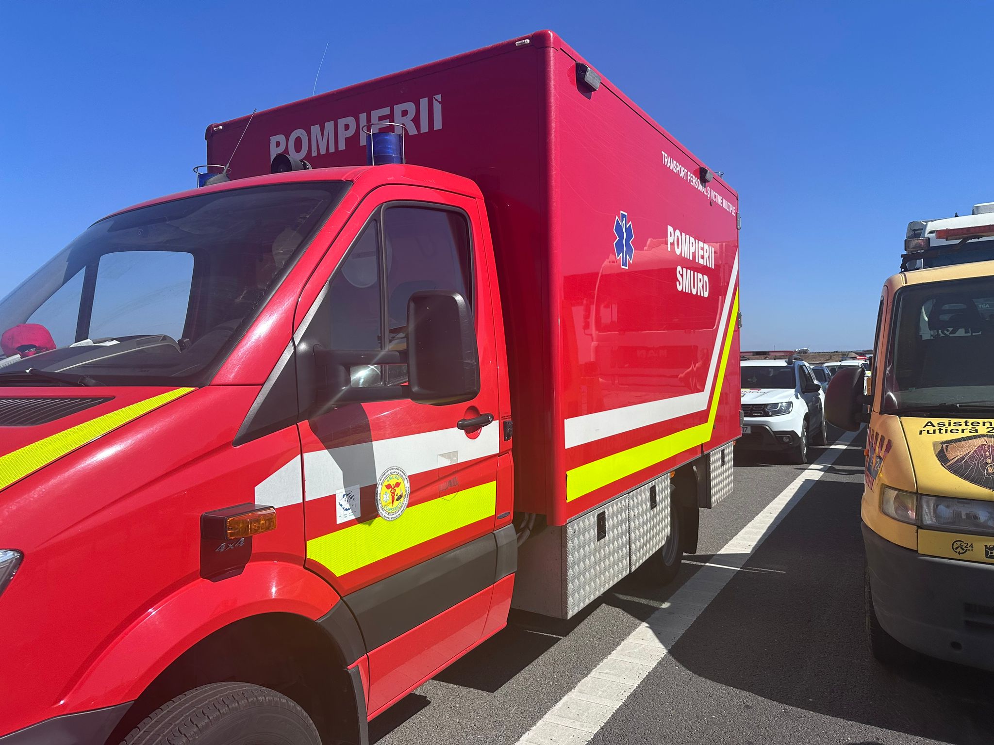 Accident grav pe A4 Ovidiu-Agigea. Mai multe persoane au fost rănite, una este în stare gravă. A fost activat Planul Roșu