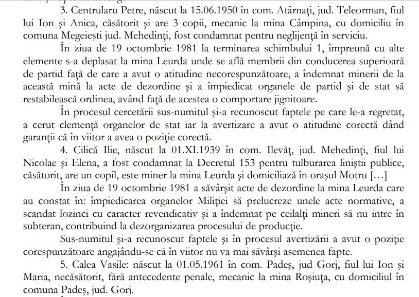 Revoltă pentru pâine în România comunistă. Cum a fost reprimat cu focuri de armă protestul minerilor din Motru, în octombrie 1981