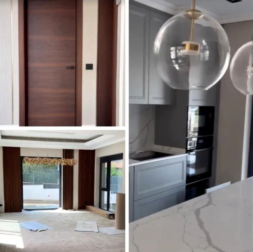Imagini cu casa în care locuiește Vlăduța Lupău. Mobila a fost făcută la comandă și s-au folosit materiale de lux