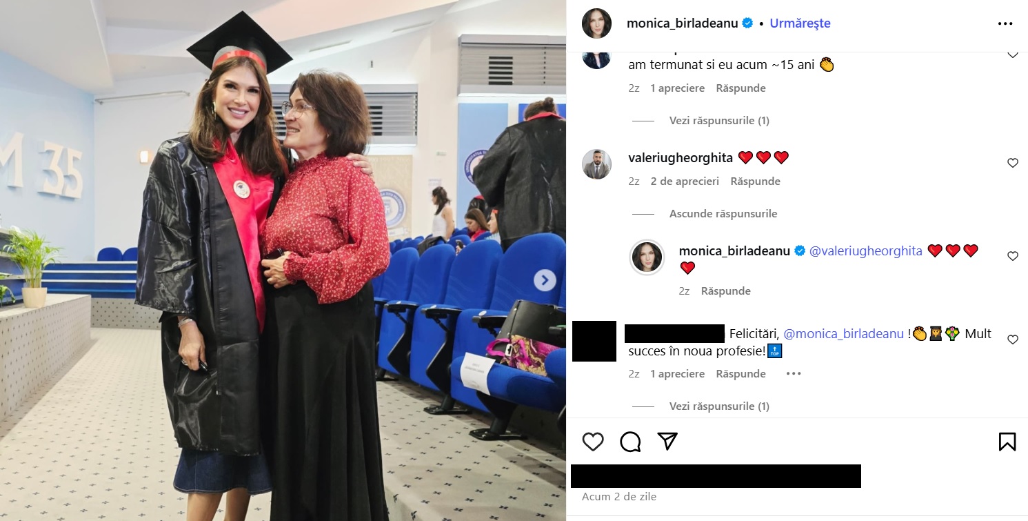 Reacția lui Valeriu Gheorghiță după ce Monica Bîrlădeanu a absolvit a doua facultate la 46 de ani. Soțul ei medic a spus-o public