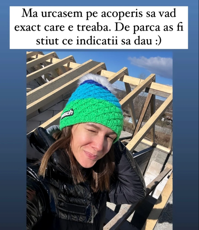 Imagini cu noua casă a Adelei Popescu și a lui Radu Vâlcan de la Șușani. Vedeta a mers pe șantier să vadă stadiul lucrărilor. „Pe terasa asta vom mânca”