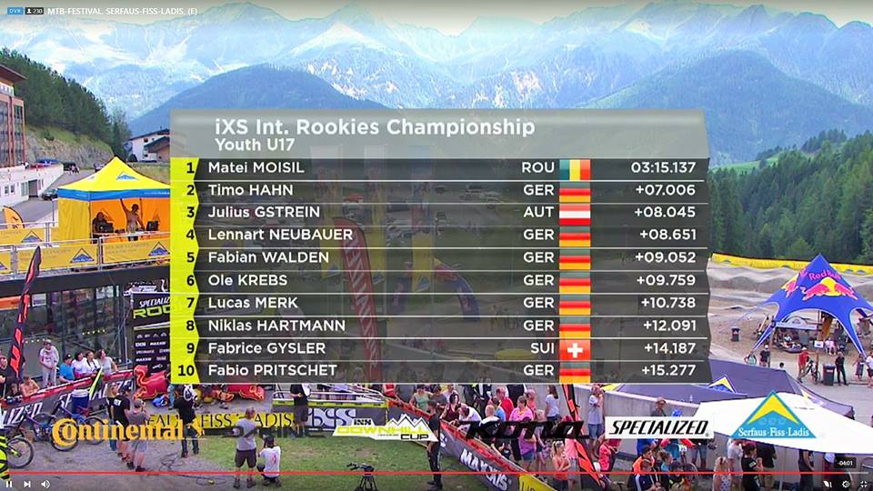 Un tânăr din Bistrița a câștigat un concurs internațional de downhill în Austria. E primul român, premiat la concursul de sport extrem