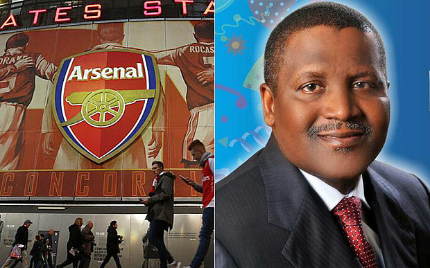 I regret not buying Arsenal at $2 billion; now it’s $4 billion - Dangote