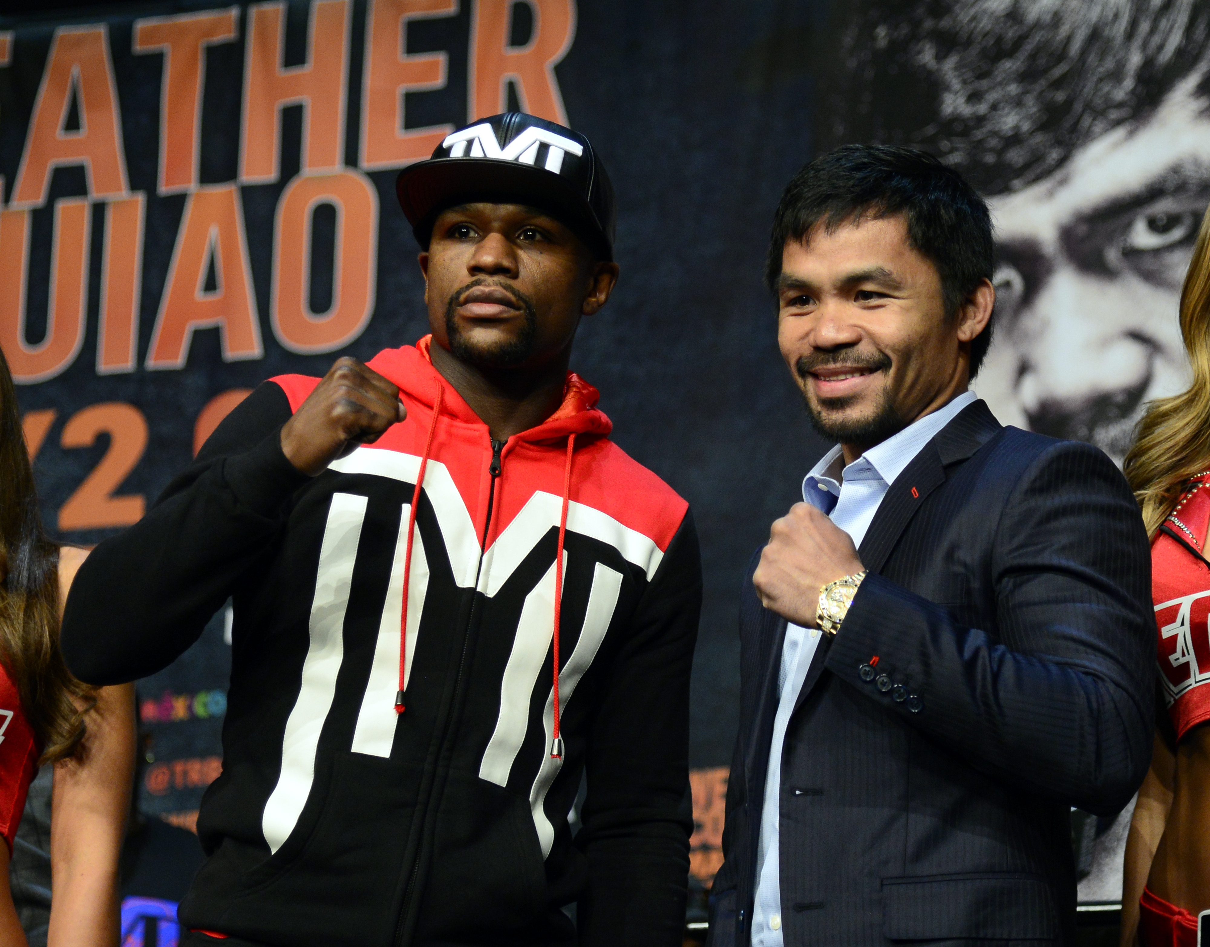 Manny Pacquiao și Floyd Mayweather s-au privit în ochi. Filipinezul a avut o reacție neașteptată / GALERIE FOTO&VIDEO