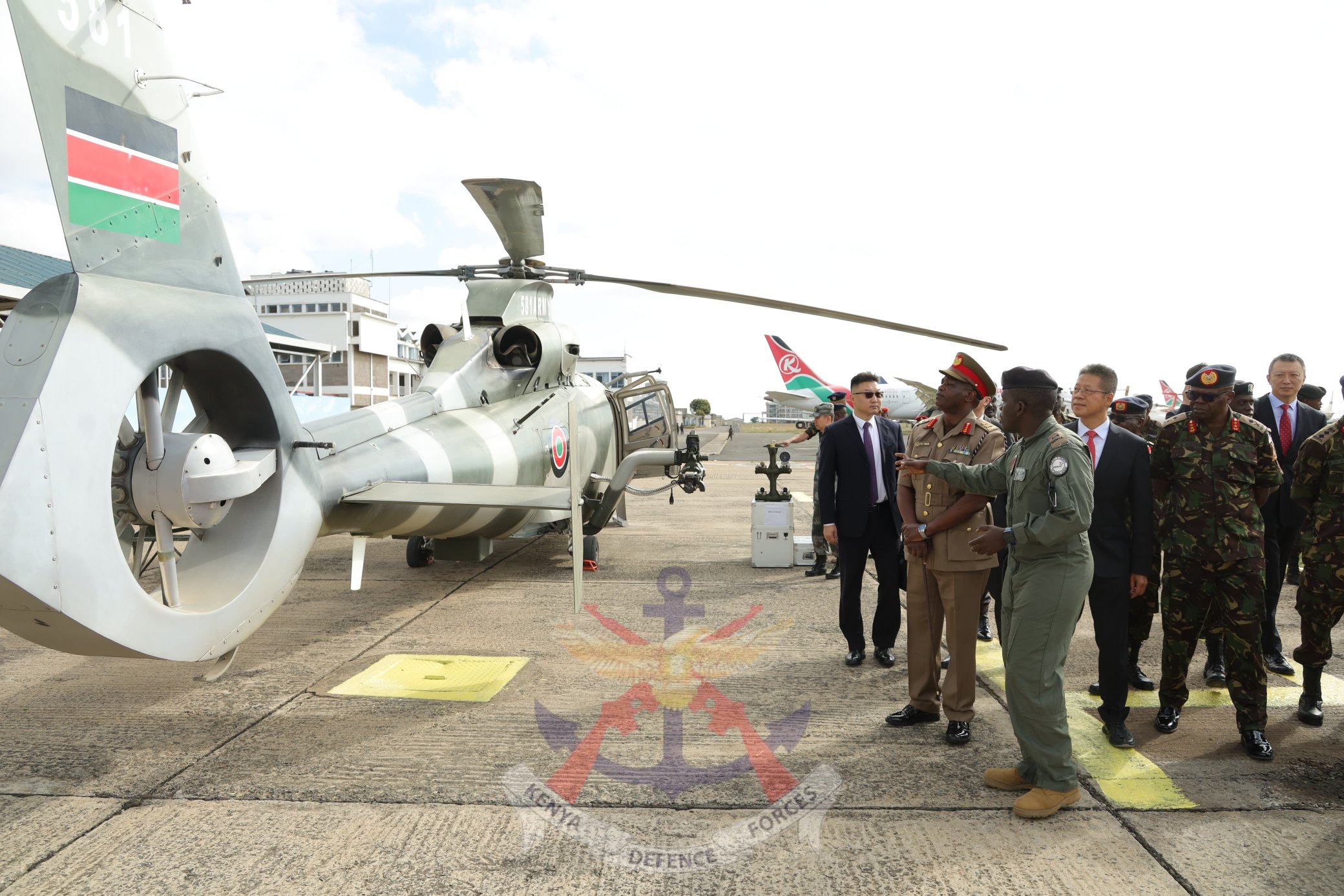 Lieutenant General David Tarus, Commander of the Kenya Army, officiated the commissioning of refurbished Z9 helicopters