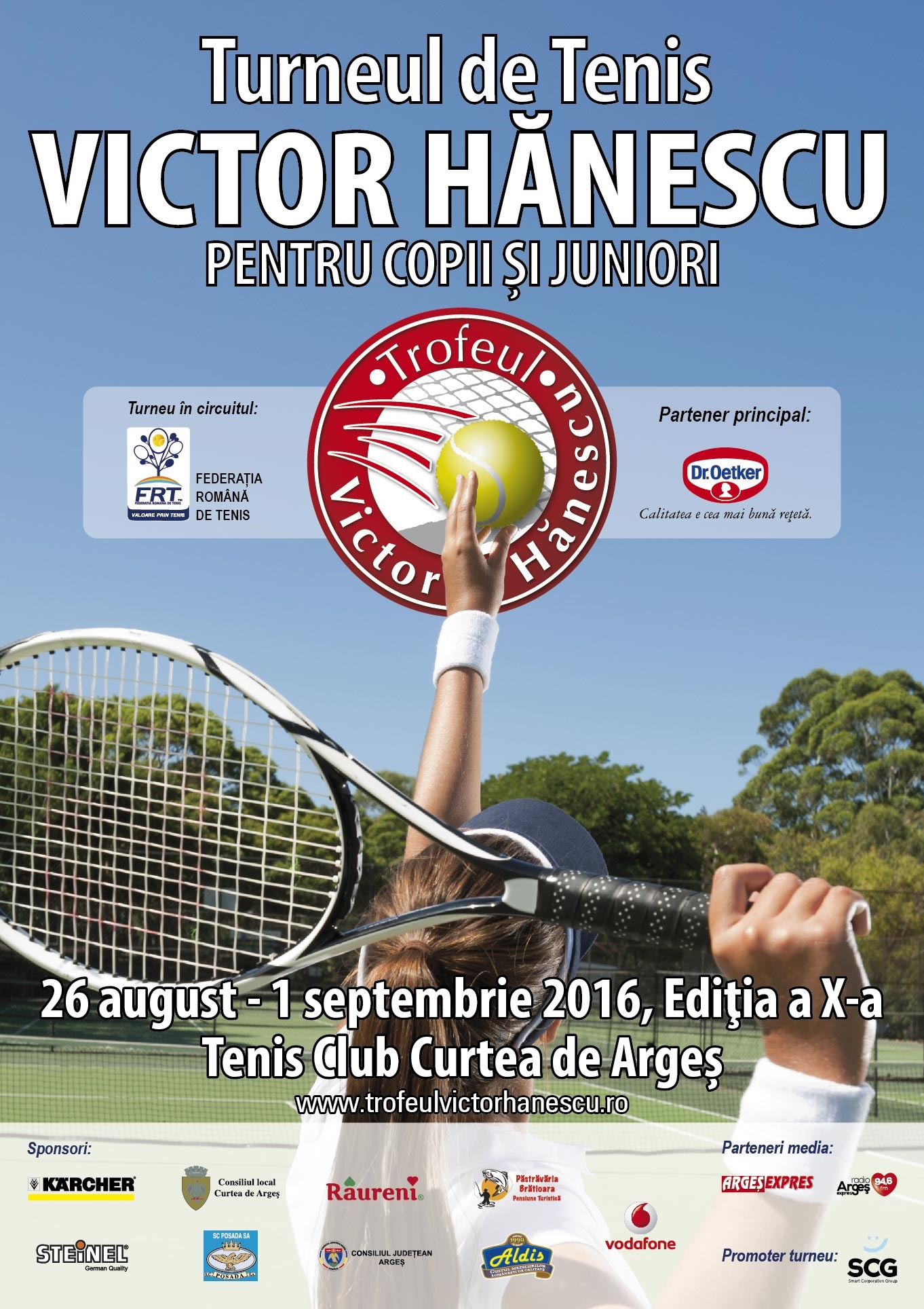 Servă din terenul “Train Like a Pro” către trofeul “Victor Hănescu” la Curtea de Argeș