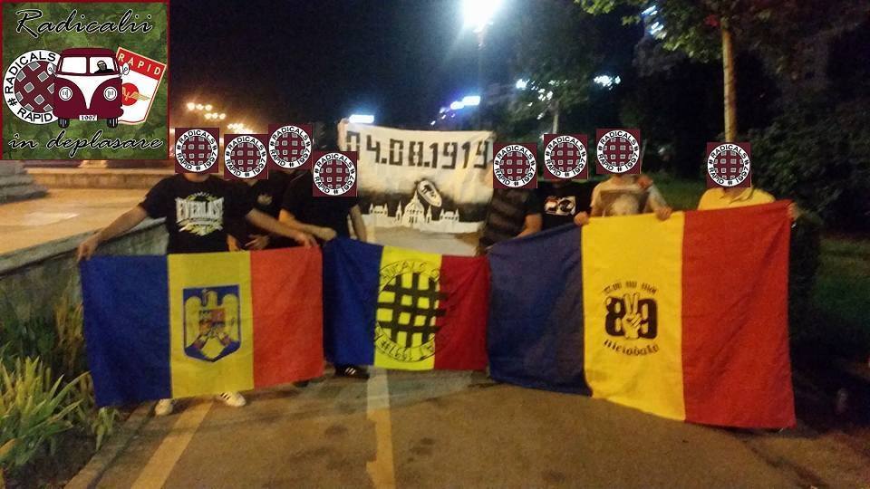 Ultraşii români s-au bătut între ei şi la Budapesta. Forţele de ordine i-au ferit de unguri, dar au făcut cordon să-i despartă pe stelişti de dinamovişti!