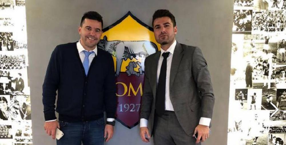 Cosmin Contra și Adrian Mutu, la AS Roma. Cei doi s-au fotografiat cu Totti și cu Deco și au vorbit cu Radu Ștefan și cu Vlad Chiricheș / FOTO