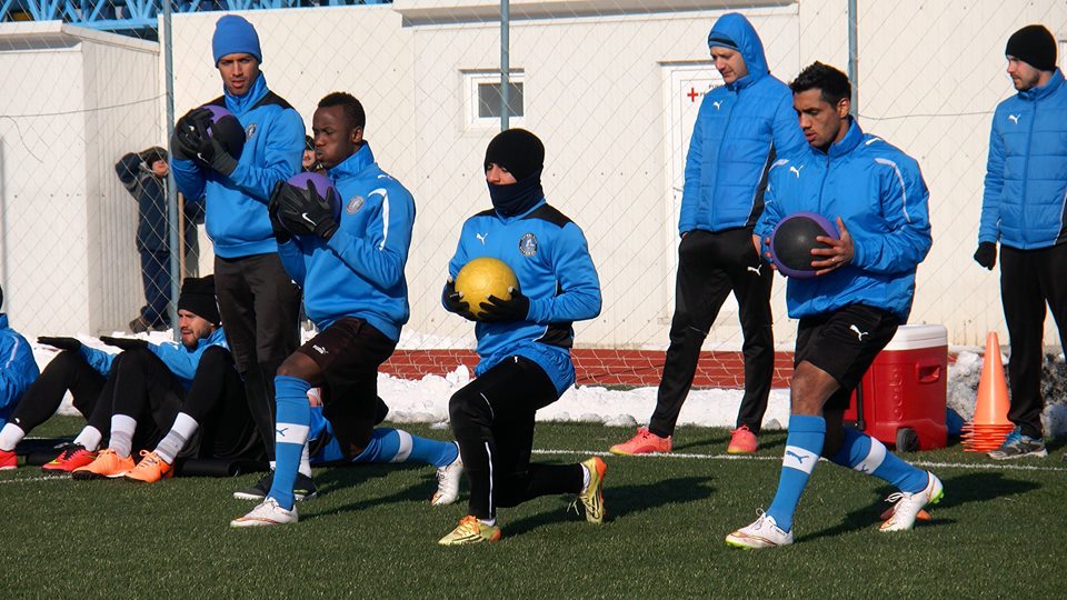 Fabrice Olinga l-a înfruntat pe Gică Hagi, la primul antrenament pentru Viitorul / GALERIE FOTO&VIDEO