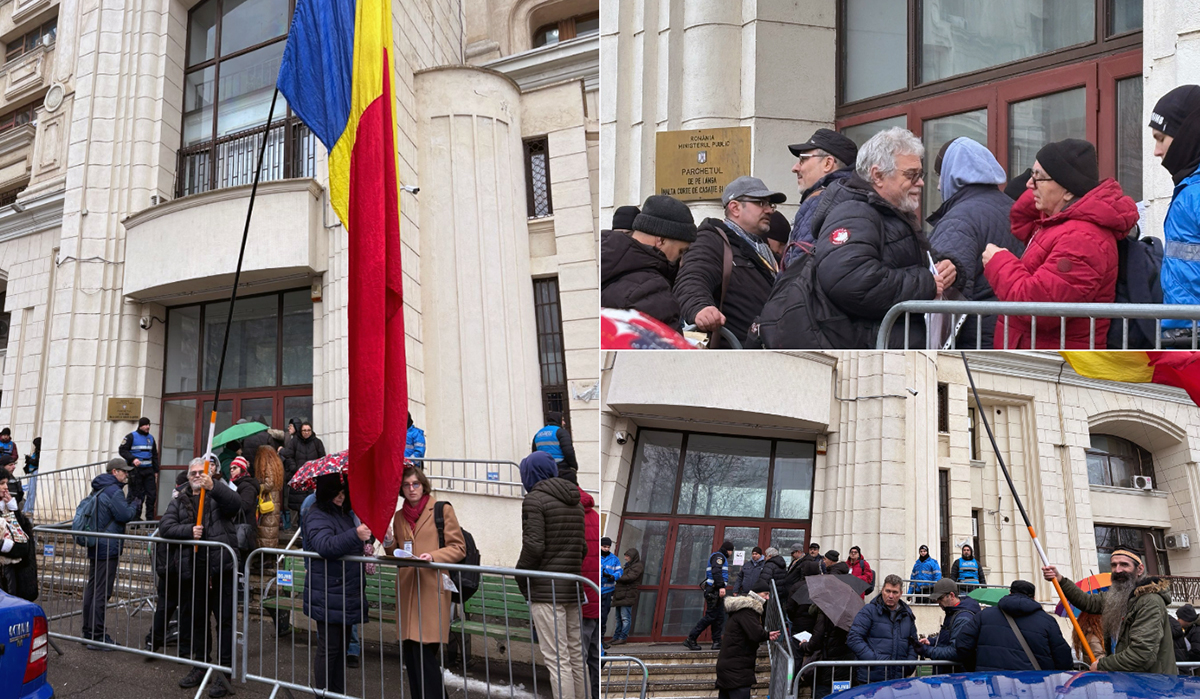 În „Valul Democrației” al susținătorilor lui Călin Georgescu: „Să se aleagă praful de tine, dacă nu scrii adevărul!” 