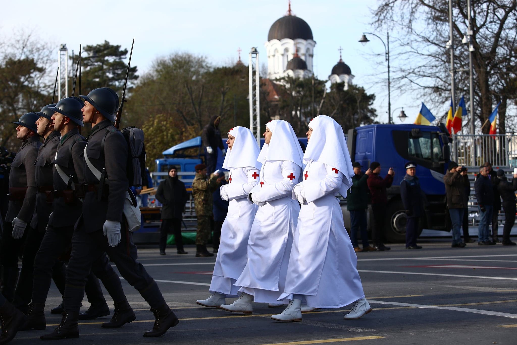 FOTO | Pregătiri la minus 6 grade Celsius pentru Parada Militară de 1 Decembrie