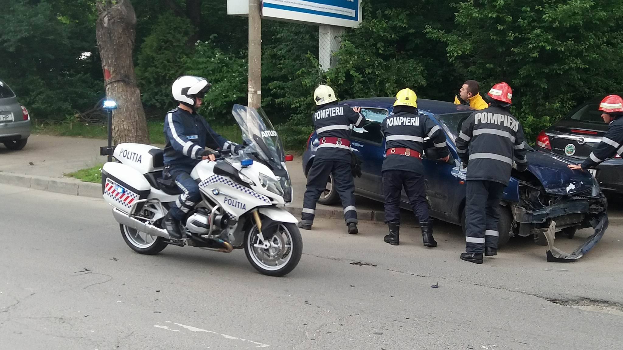 Accident în nordul Capitalei. Se circulă pe un singur fir în zona Pipera / FOTO