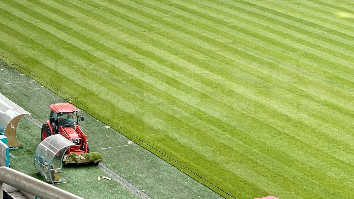 Pe Arena Națională a fost montat un gazon nou. FCSB va juca împotriva celor de la Shkendija pe noua suprafață