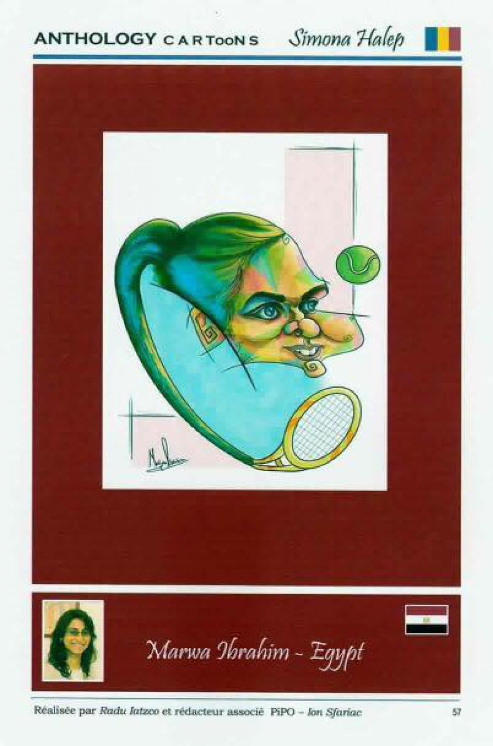 Expoziție de caricaturi ale Simonei Halep. Numărul 1 WTA, în viziunea artiștilor din toată lumea / GALERIE FOTO
