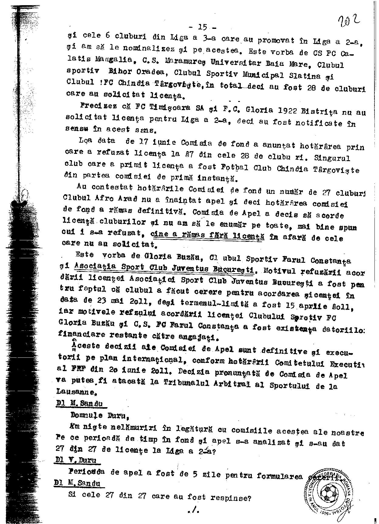Stenogramă-bombă! Mircea Sandu l-a acuzat într-un CEx din 2011 pe un fost șef al arbitrilor că joacă la pariuri. Reacția celui vizat / EXCLUSIV