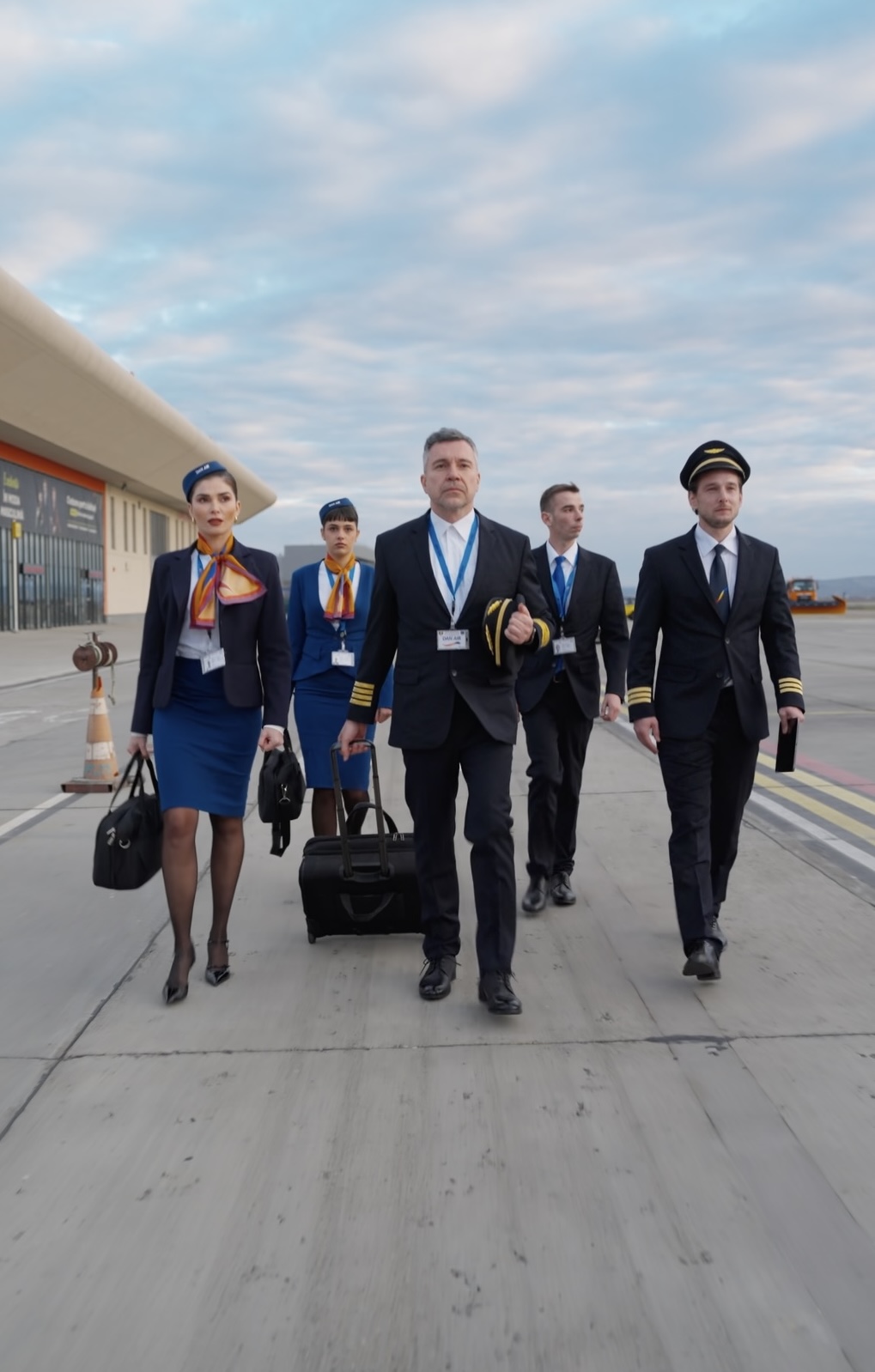 Avion transformat în platou de filmare pentru primul serial românesc „vertical drama”. Anca Dinicu, Alina Pușcaș și Denis Hanganu fac parte din distribuție