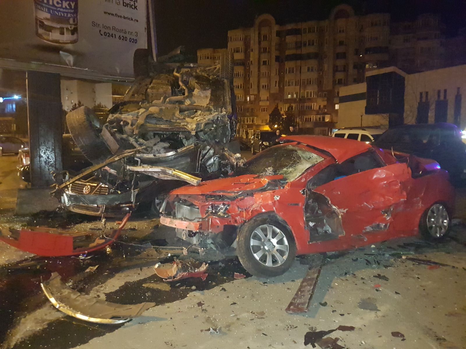 Accident cu 10 mașini în Constanța. Dezastrul provocat de o șoferiță din cauza vitezei / FOTO&VIDEO