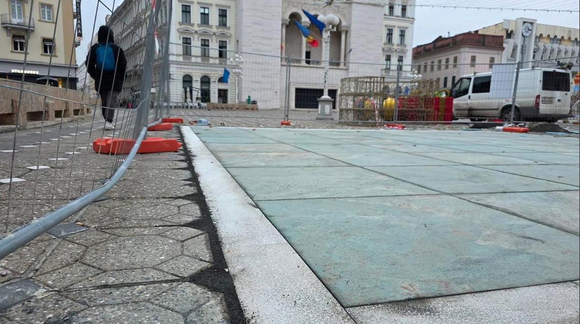 Granit turcoaz din Iran pentru Traseul Revoluției de la Timișoara: „Am găsit puține cariere în lume care au acest tip. Am avut și mostre din Brazilia”