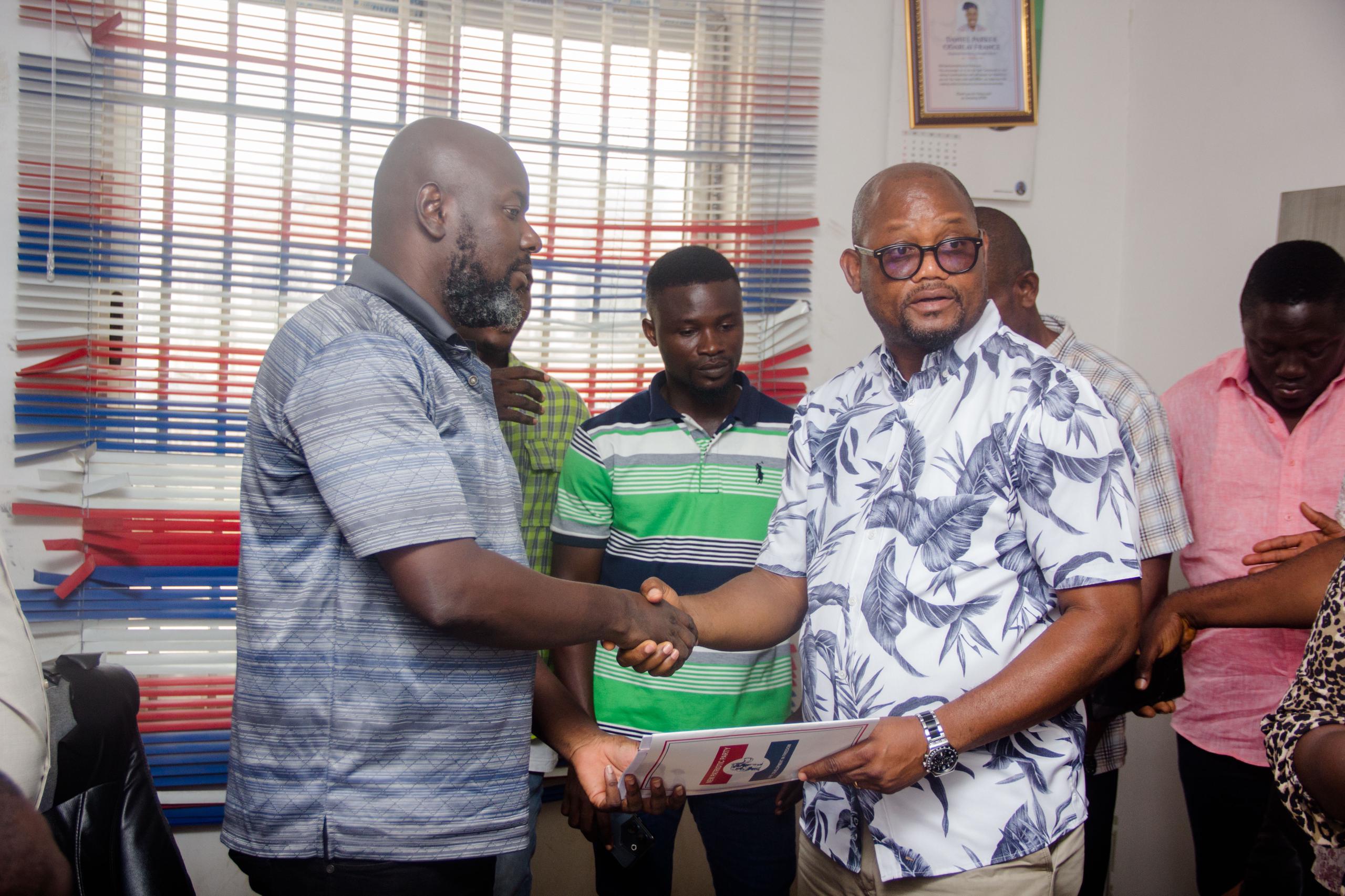 Joseph Addo files nomination to contest as NPP Parliamentary aspirant for La Dadekotopon