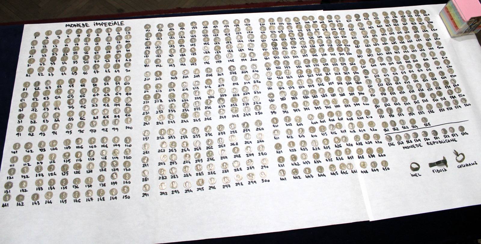Comoară veche de 2.000 de ani, descoperită întâmplător, în Botoșani: aproape 600 de monede de argint și șase brățări dacice, printre artefactele găsite