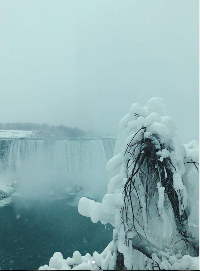 Imagini spectaculoase cu Cascada Niagara înghețată. Vizitatorii spun că ”e ca în castelul Elsei din Frozen”