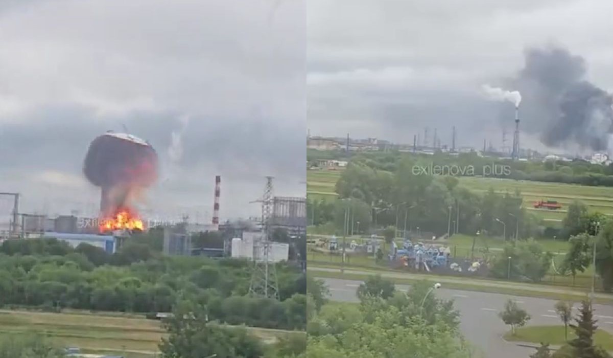 Cum arată Moscova după cel mai mare atac cu drone din ultimii ani: flăcări uriașe și coloane de fum