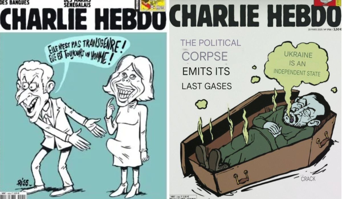 Coperți ale Charlie Hebdo care ironizează Ucraina: „Nu, Putin nu este noul director al revistei”