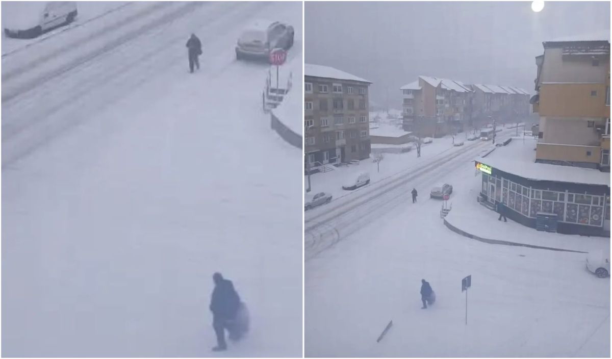 Orașul din România unde ninge ca în povești în ajun de Crăciun