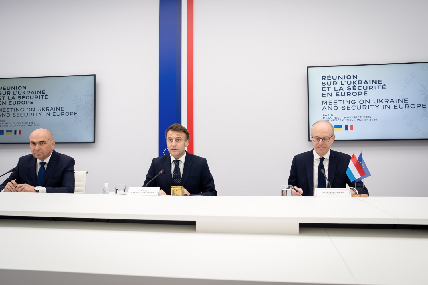 Ilie Bolojan, după discuțiile de la Paris cu Emmanuel Macron și videoconferința cu liderii europeni: „Suntem în vremuri dificile. Vrem o pace justă în Ucraina”