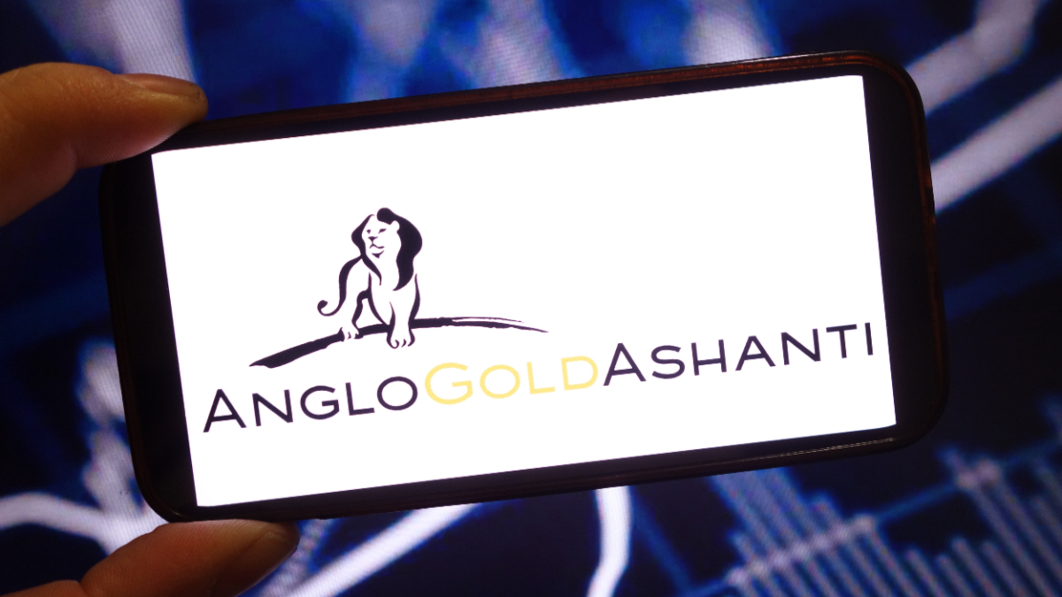 In this photo illustration, the AngloGold Ashanti company logo is seen displayed on a smartphone screen. [Photo Illustration by Piotr Swat/SOPA Images/LightRocket via Getty Images]
