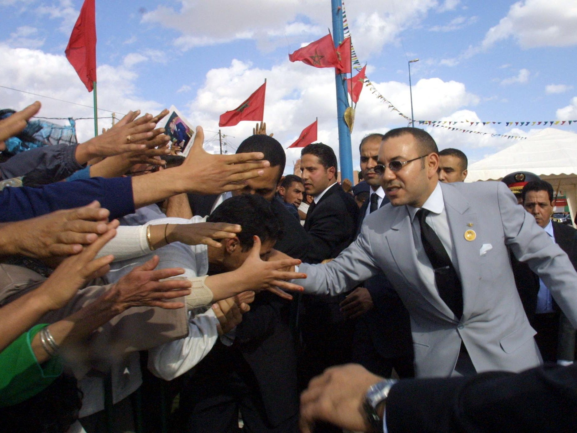 King Mohammed VI marked 27 years on Morocco’s throne amid praise for the country’s economic growth and expanding global influence.