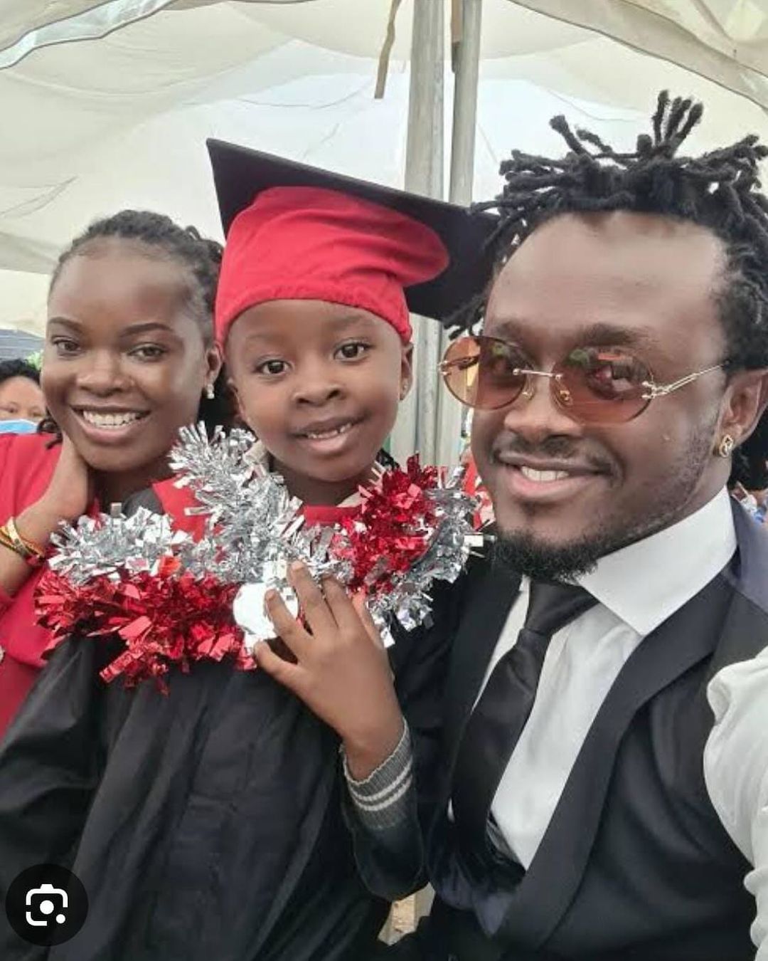 A past photo of Bahati, his baby mama Yvette Obura and their daughter Mueni