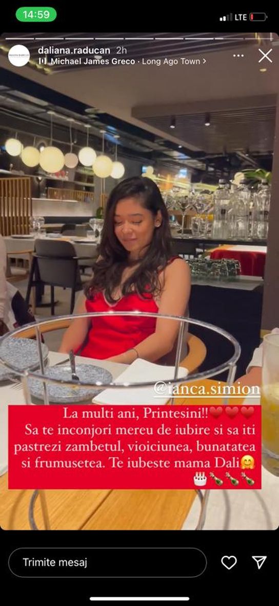 Ianca, fiica lui Răzvan Simion, a împlinit 18 ani. Mesajul transmis de iubita prezentatorului TV. „Te iubește mama Dali”