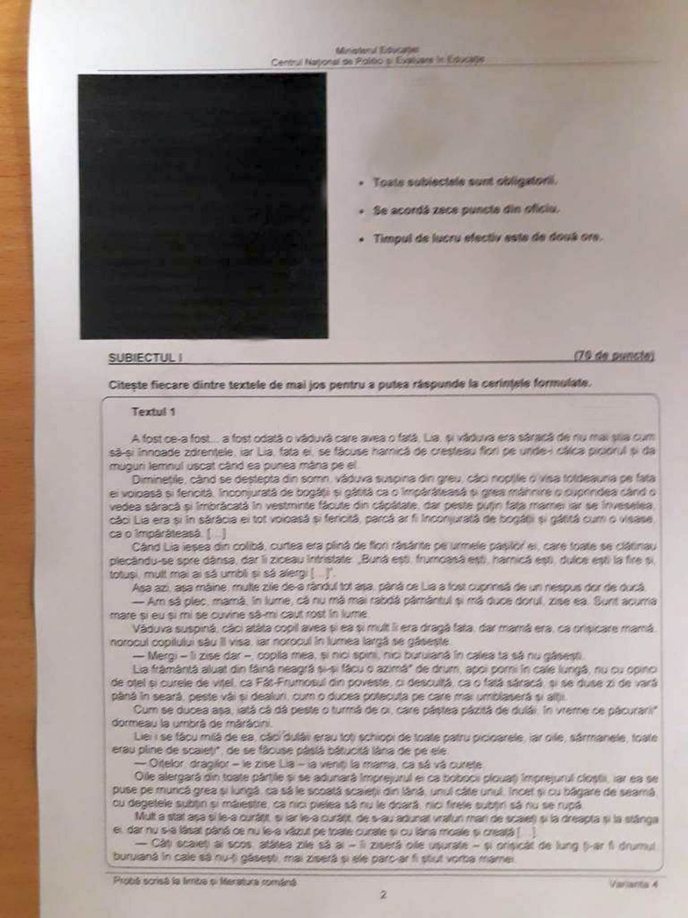Subiectele la Română la Evaluarea Națională 2024. Cerințele pe care le-au avut de rezolvat absolvenții de clasa a VIII-a