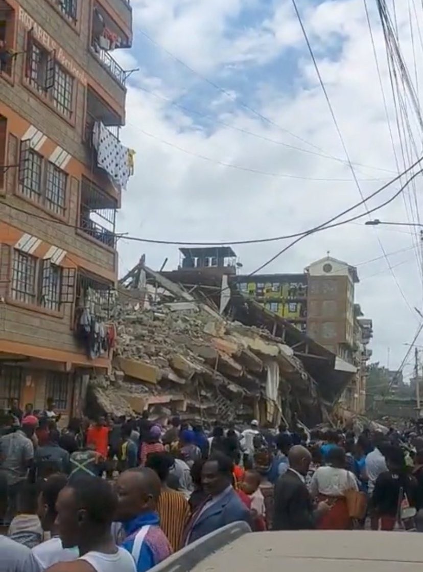Several people feared dead after 7-storey building collapses in Kahawa West