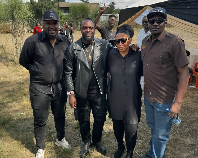 Kenyan celebrities support Wyre during funeral service of his mum