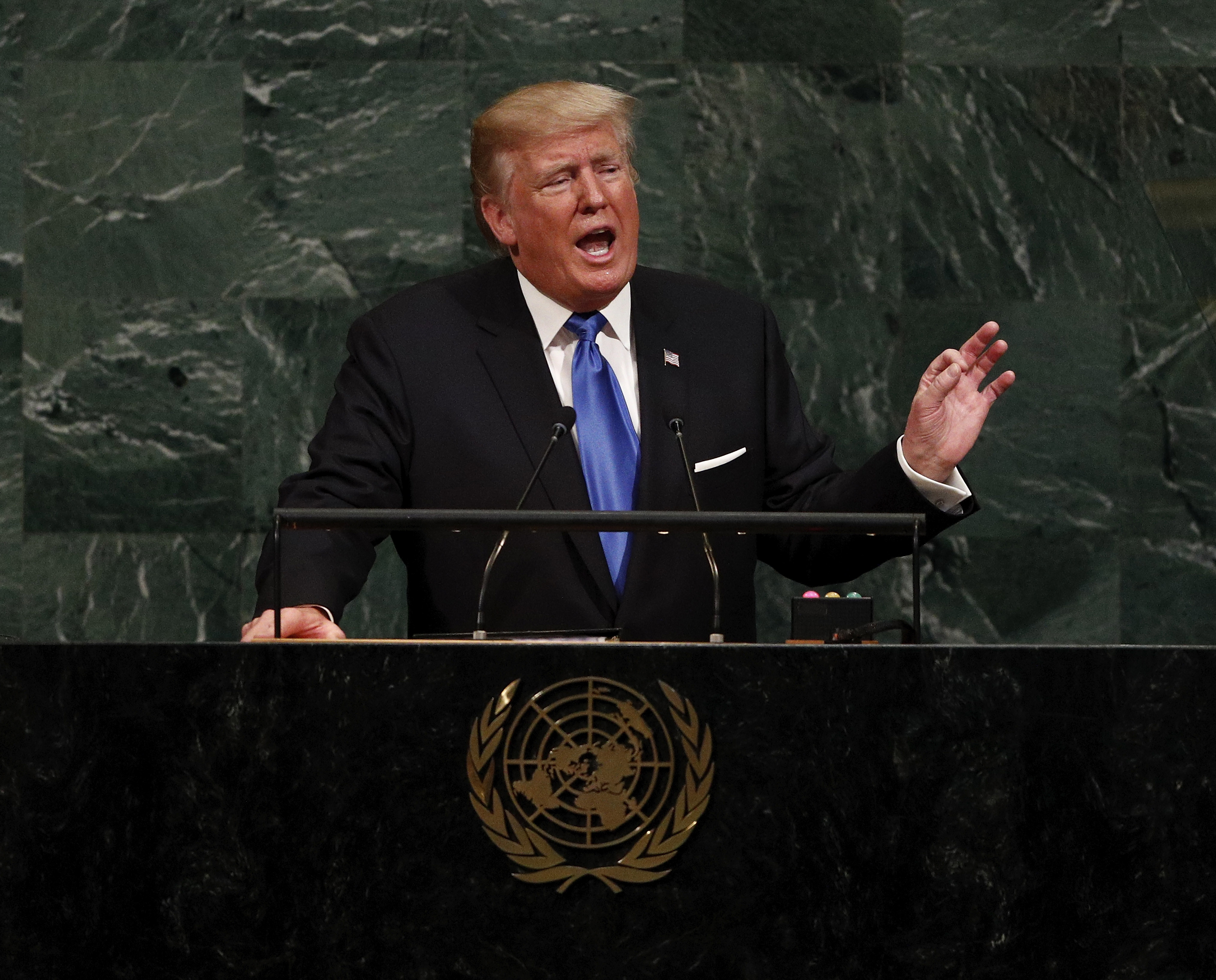 VIDEO| Trump amenință că va ”distruge complet” Coreea de Nord și îl numește pe Kim Jon-un ”om-rachetă sinucigaș”
