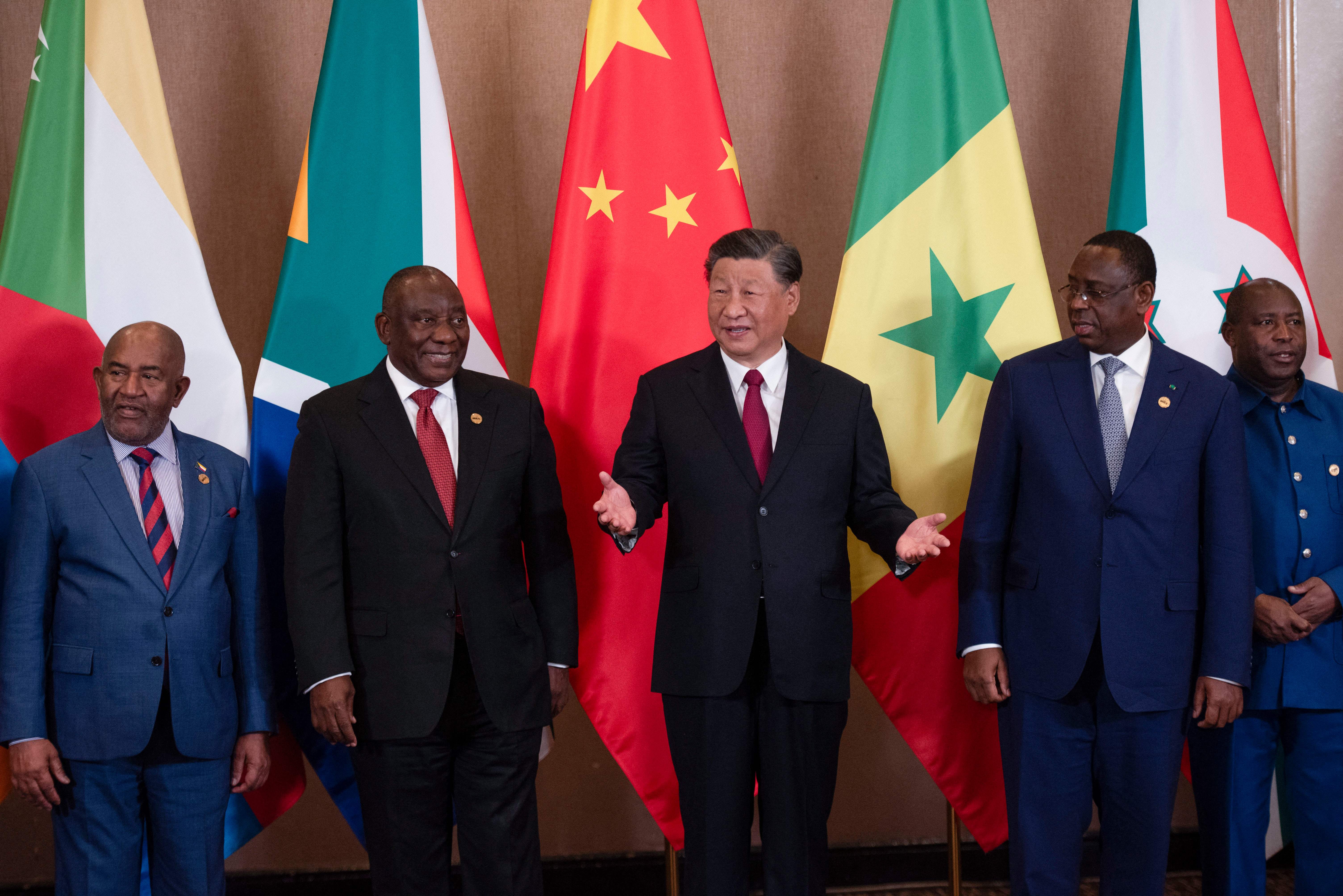 Through the Belt and Road Initiative, China has expanded its footprint in sectors from ports and railways to energy across East and Southern Africa. [Photo by ALET PRETORIUS/POOL/AFP via Getty Images]