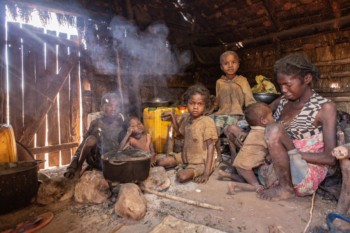 Locuitorii din Madagascar, nevoiți să mănânce greieri, frunze de cactus și noroi, din cauza foametei