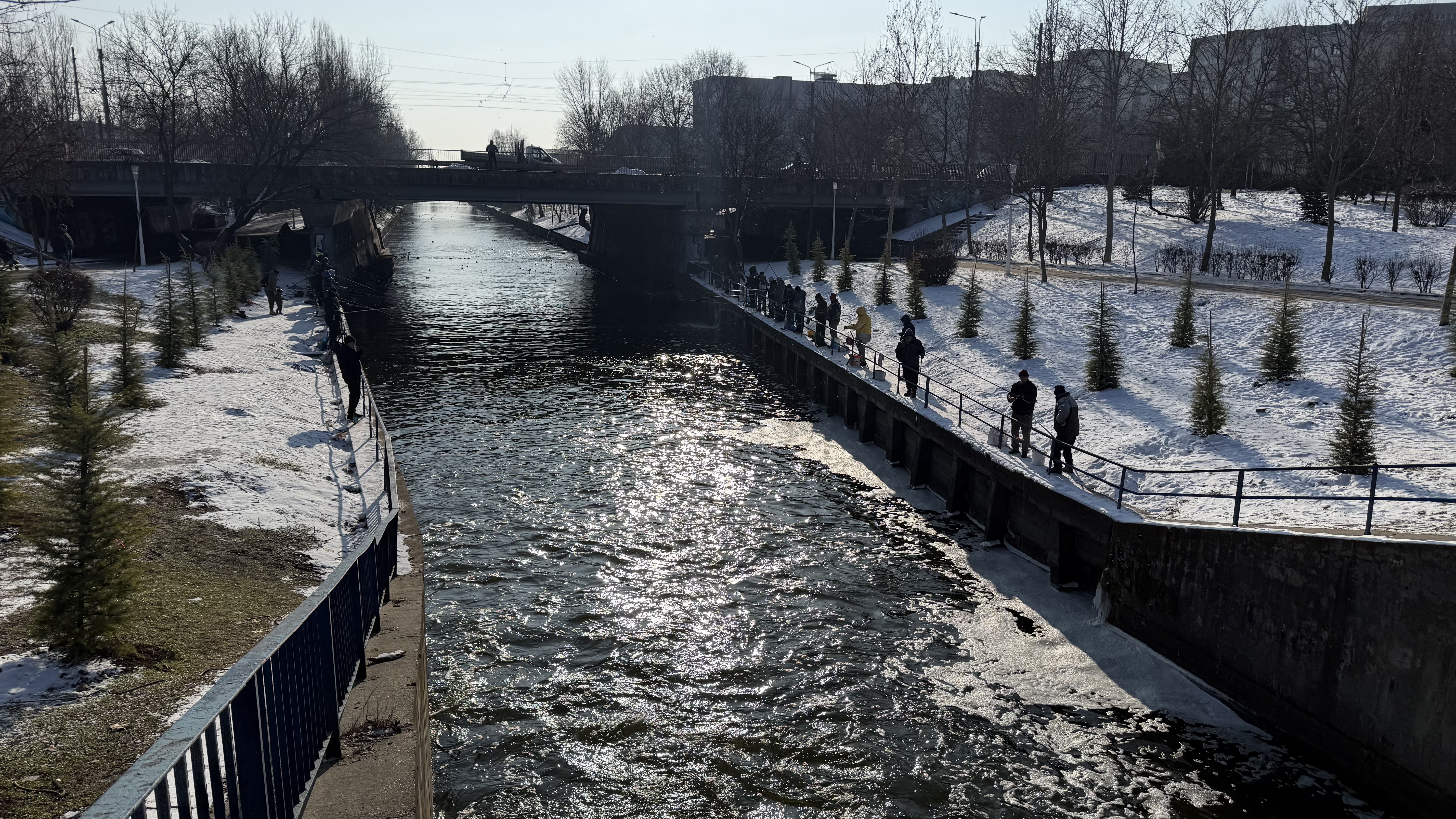 „Mi-e rușine că am muncit o viață și tot tremur pe baltă pentru mâncare”. Cum arată viața pescarilor amatori într-un weekend geros de ianuarie, în Colentina