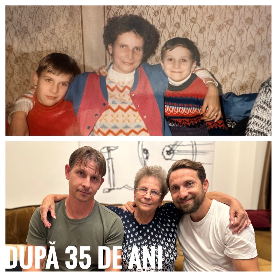 Imagine rară cu Dani Oțil, fratele lui și mama lor. „De câte mai ai timp?”