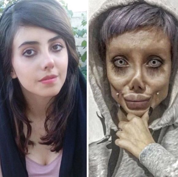 FOTO | Cum arată cu adevărat tânăra care a spus că a făcut 50 de operaţii pentru a avea chipul lui Angelina Jolie