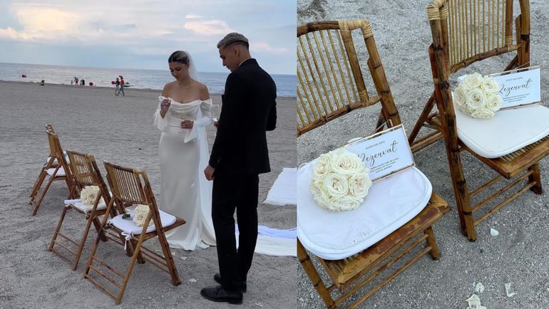 Irina Deaconescu și Cristi Manea au făcut nuntă pe plajă. Cei doi s-au căsătorit religios. Ce rochie a purtat mireasa