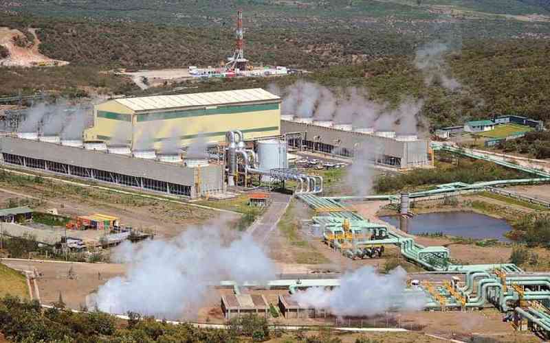 An aerial view of KenGen's OI-Karla IV power plant [AFP]