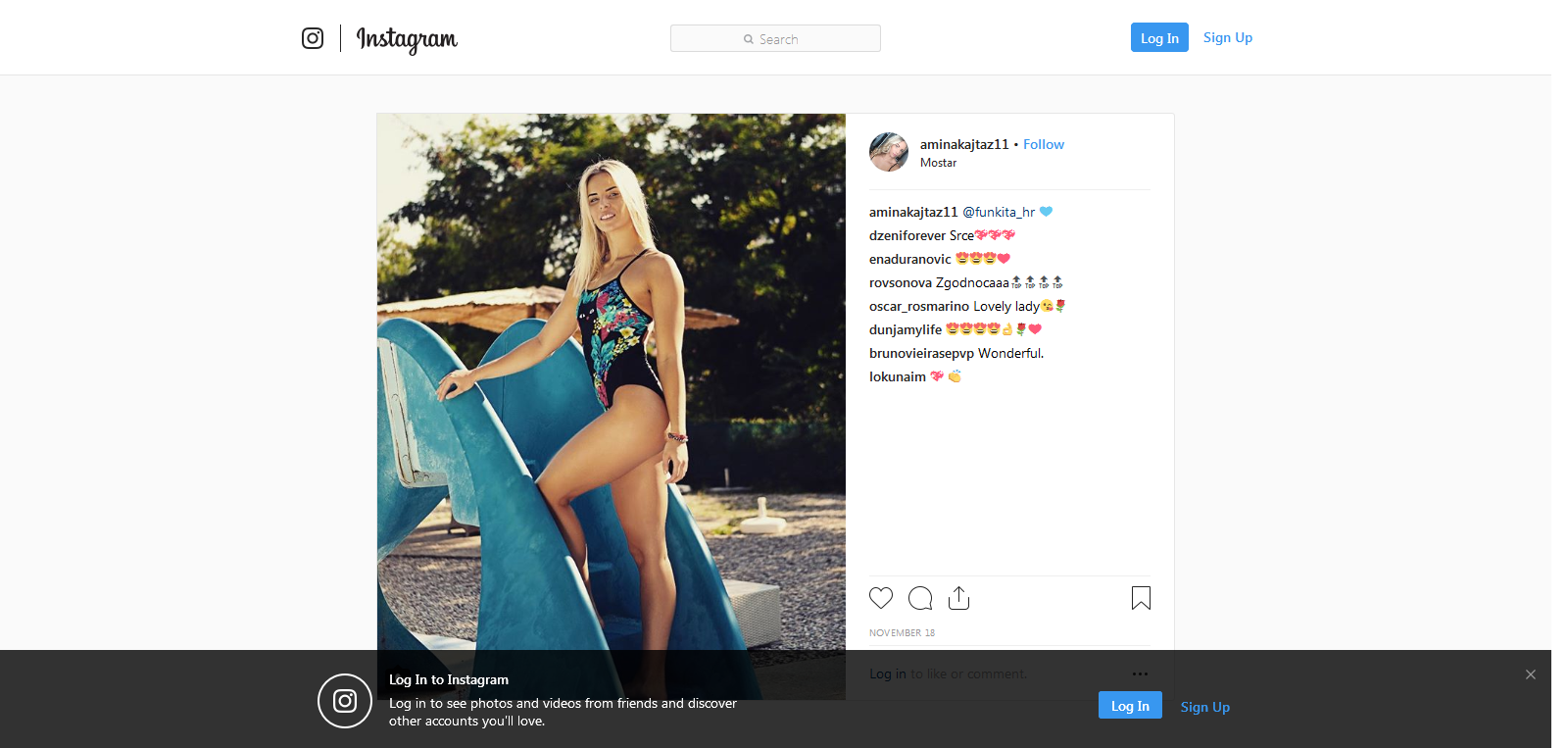 FOTO | Bosniaca Amina Kajtaz fost desemnată cea mai sexy înotătoare din lume. E specialistă la fluture