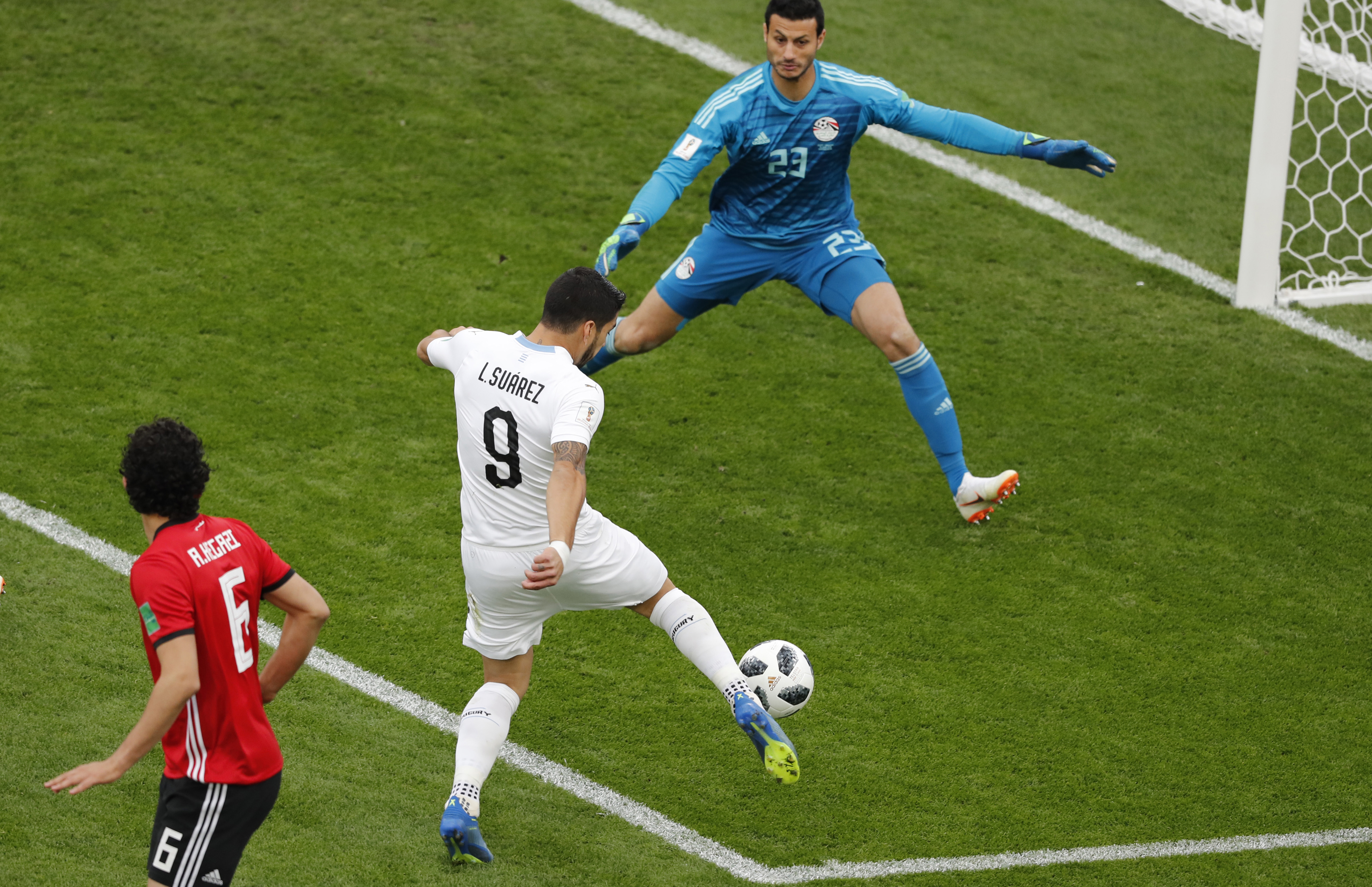 Egipt - Uruguay 0-1, în Grupa A de la Campionatul Mondial de fotbal Rusia 2018. Gimenez l-a făcut fericit pe suferindul Tabarez / FOTO&VIDEO