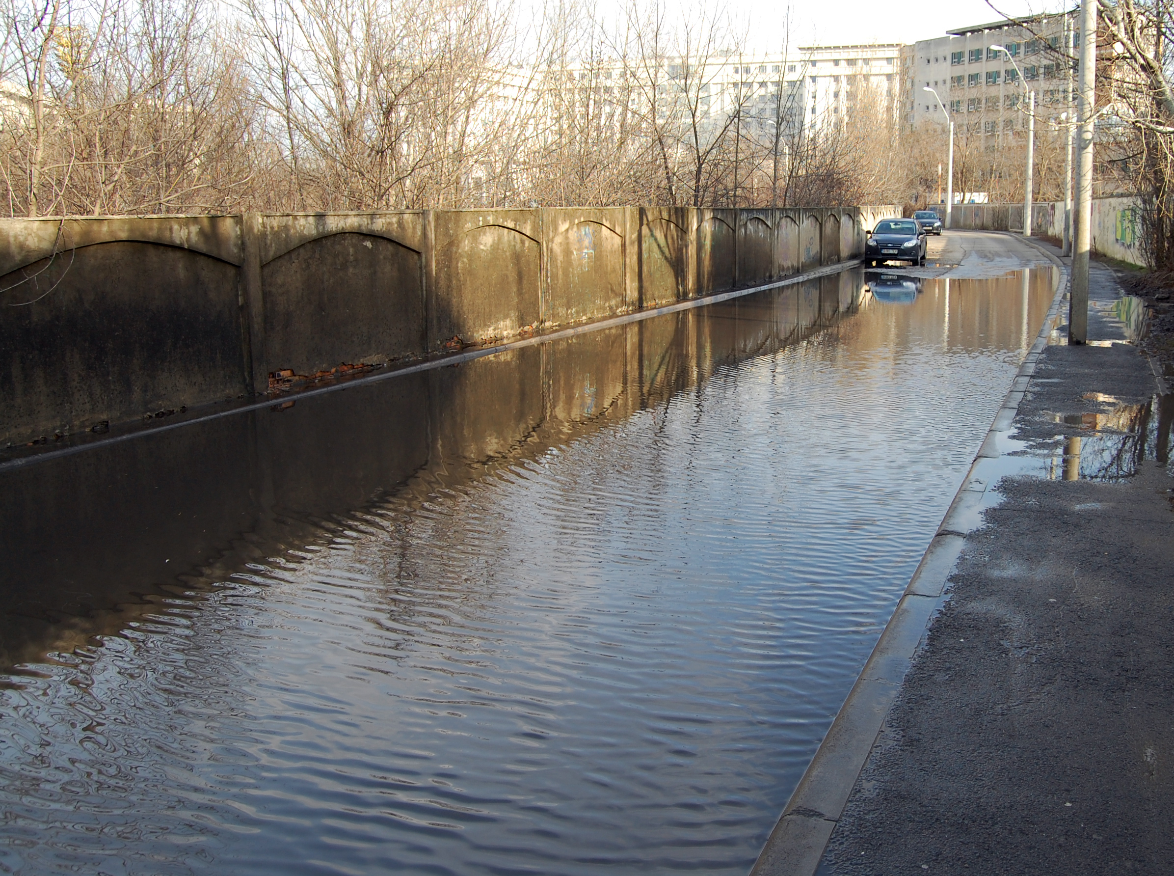 LPF a  intrat la apă! Strada pe care își are sediul a fost inundată / FOTO
